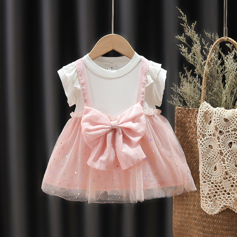 Girls' dress - stylish summer outfit for infants and toddlers (ages 1-6) - cotton princess dress for little girls