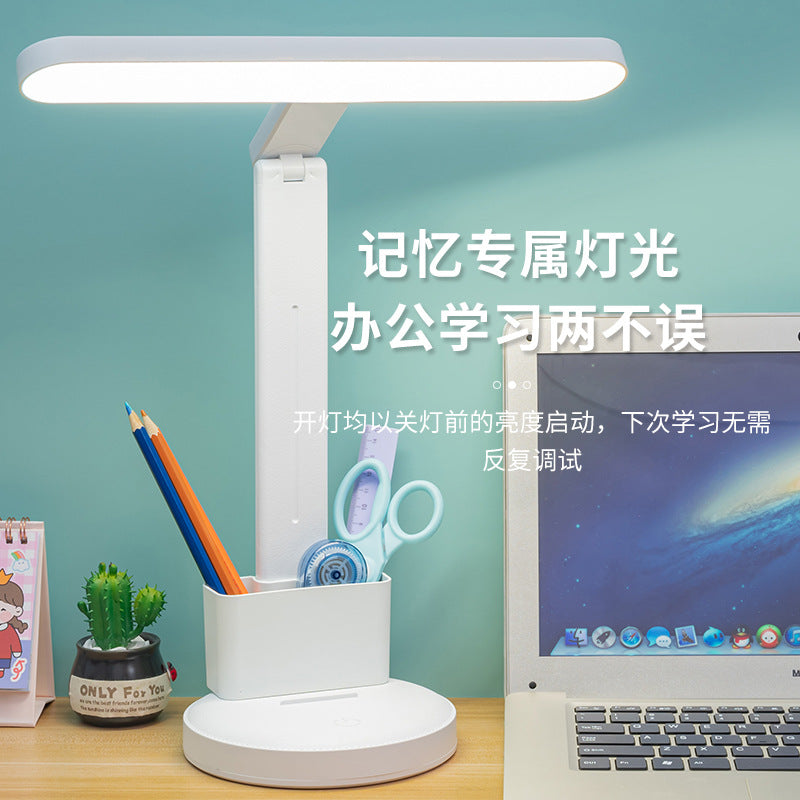 Eye-care led desk lamp - rechargeable, perfect for dorms, makeup, studying, and reading - usb powered - wholesale available