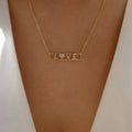 Wholesale letter necklaces - european & american style, cross-border autumn/winter jewelry & accessories, high-end diamond-studded love women's gold-plated choker