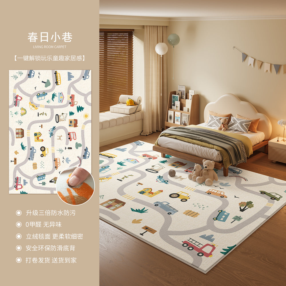 Carpet living room kids room baby crawling mat reading area early education center baby bedside low-maintenance waterproof floor mat