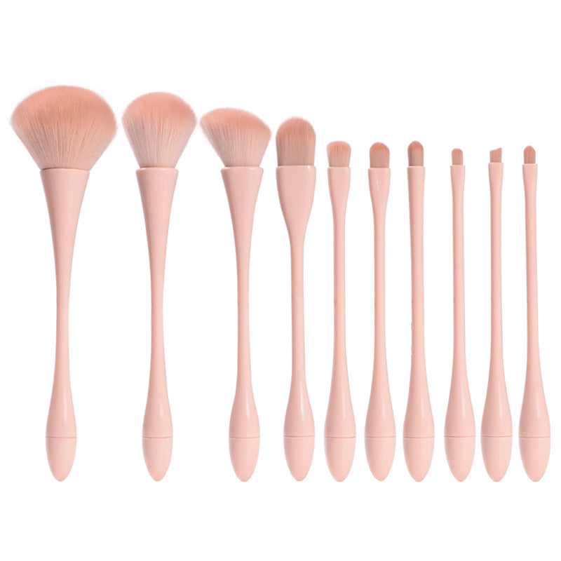 Sujilian complete set of small waist 10 beauty tools pink brush amazon popular makeup brush popular hot style