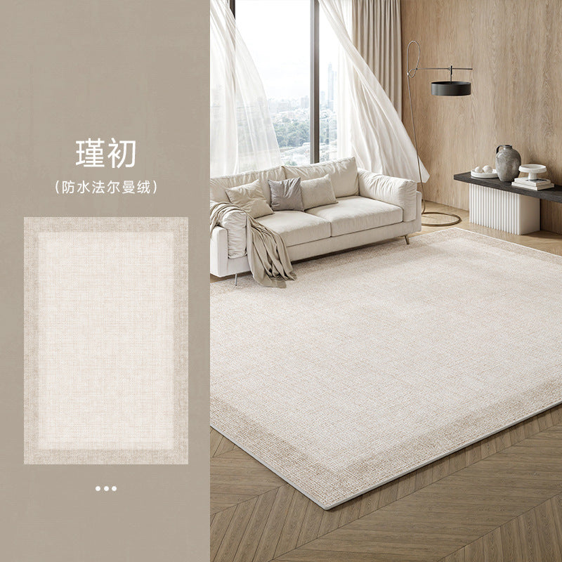 Distribute living room carpets  new style no-wash and wipeable sofa cream style waterproof bedroom bedside high-end floor mat