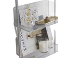 Newspaper and magazine storage rack ins style cd rack vintage living room floor-standing multi-layer simple xiaohongshu blogger same style bookshelf