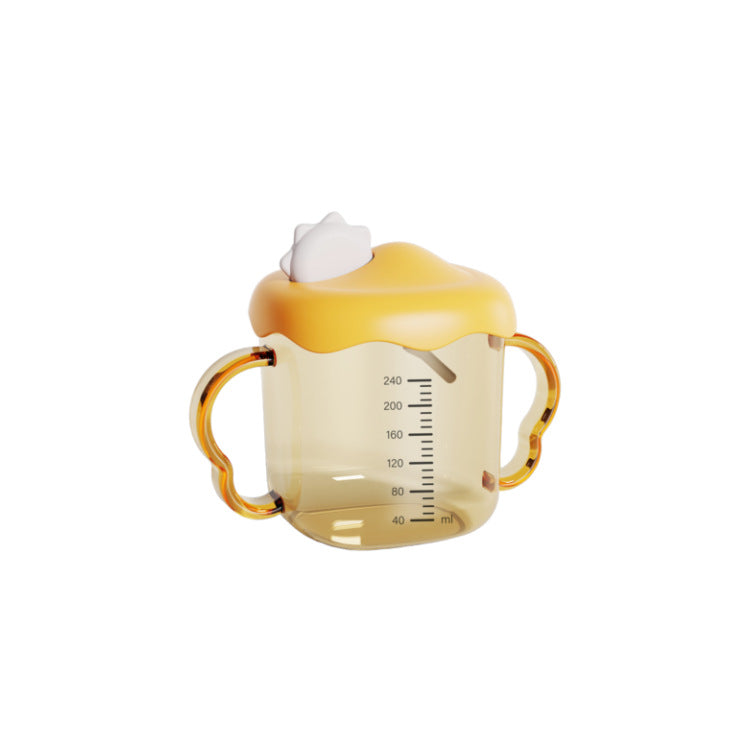 New ppsu baby sippy cup with handles - square design for infants and toddlers, perfect for home use and learning to drink