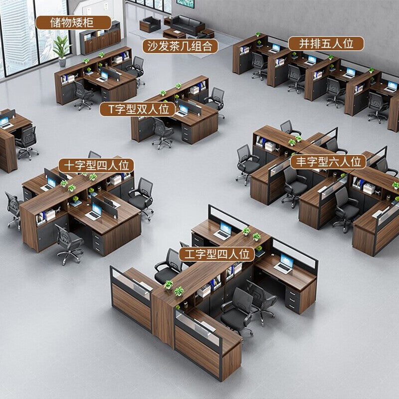 Saint li screen desk chair financial table workstation card slot casual modern staff computer desk