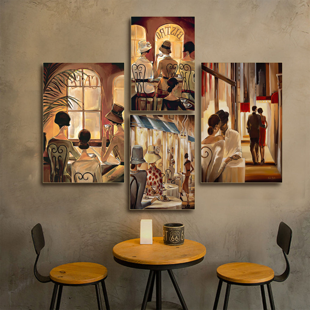 Industrial style bar decorative painting American retro beautiful woman oil painting ktv box hanging painting western restaurant cafe mural