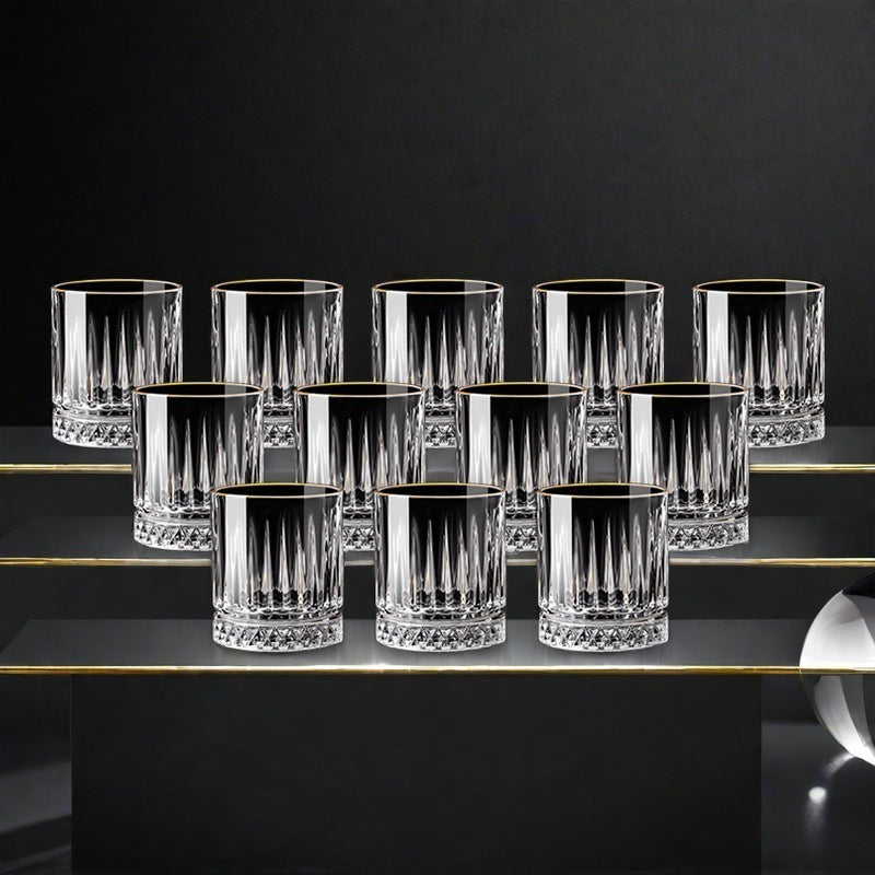 0.1kg white wine glass for homesuitlight luxury high-end gold painting 0.1kg cups one sip cup small foreign wine beer liquor cup