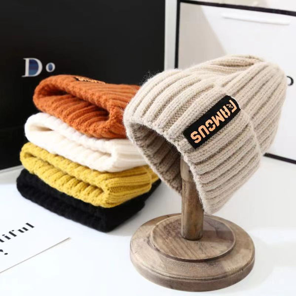 Winter hat female Korean version versatile fashion long standard wool hat winter Internet celebrity warm ear protection bag head knitted hat