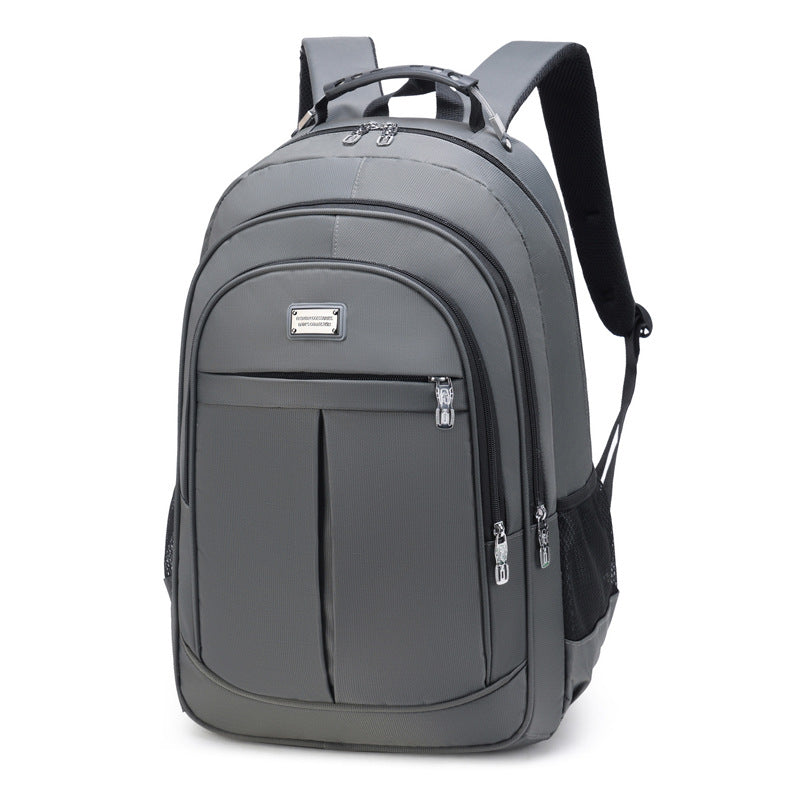 Outdoor new large-capacity men's schoolbag, student print logo backpack, computer commute, business travel backpack