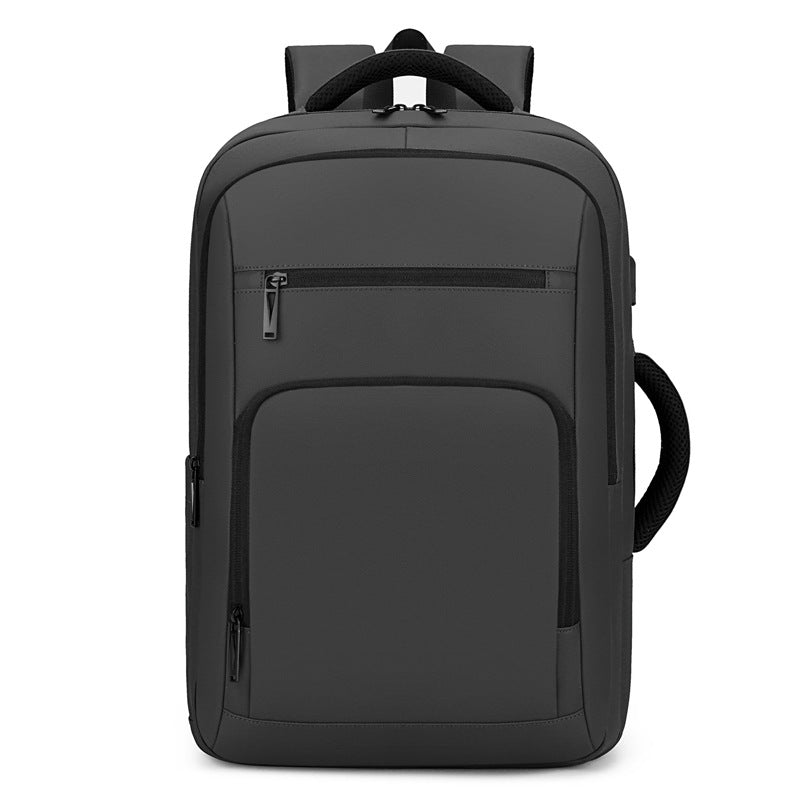 Spring new lightweight USB charging socket computer bag large capacity simple men's backpack casual business