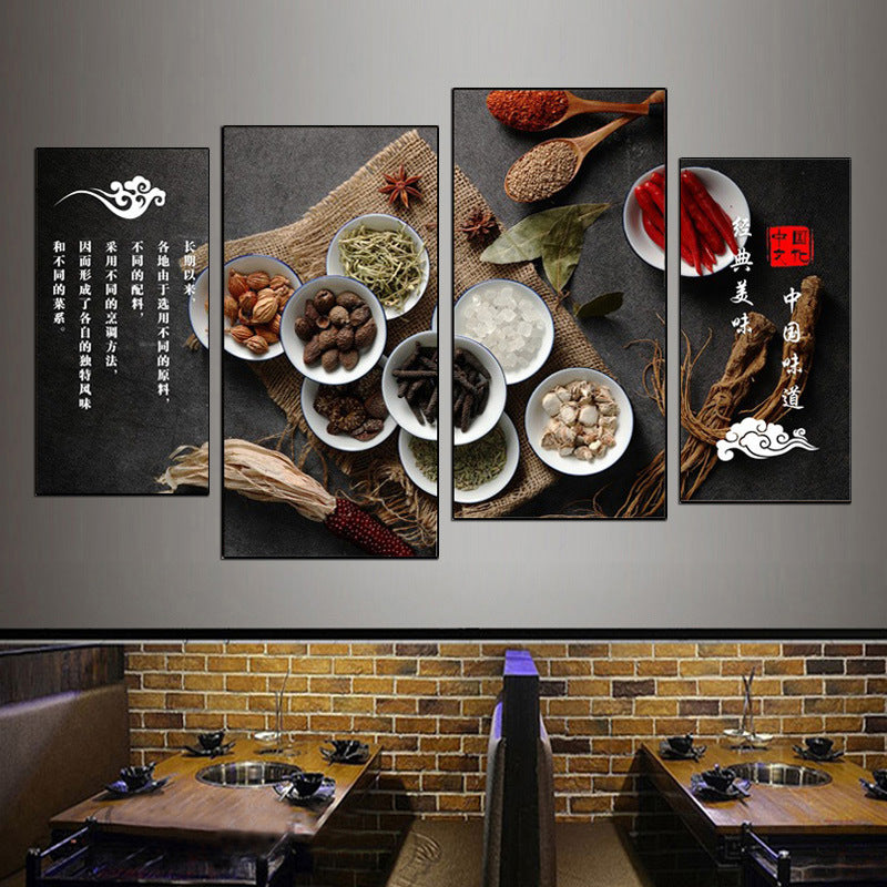 Hotel wall decoration painting Sichuan cuisine Hunan restaurant fast food restaurant box mural restaurant catering hot pot restaurant room painting