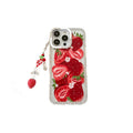 Strawberry dui dui le iphone 17 air phone case, 16 pro diamond-studded protective cover, 15 apple 17 cross-border customization
