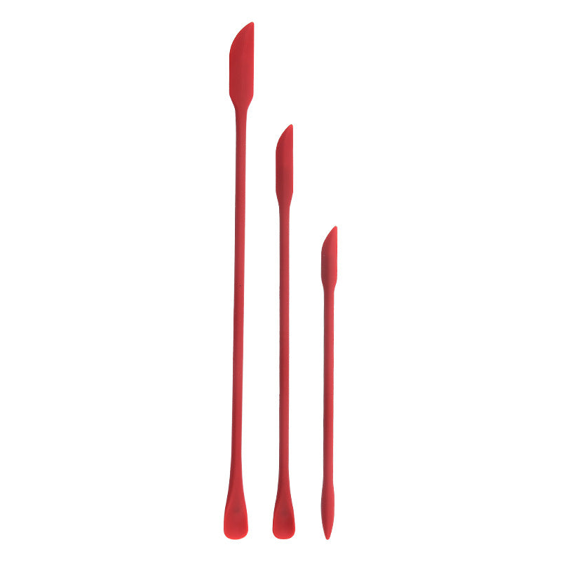 Double Head Mini Silicone Small Tip Scraper Spoon Set Extended Cosmetic Bottle Wall Scraper Fruit Sauce Scraper Small Spoon Scraper