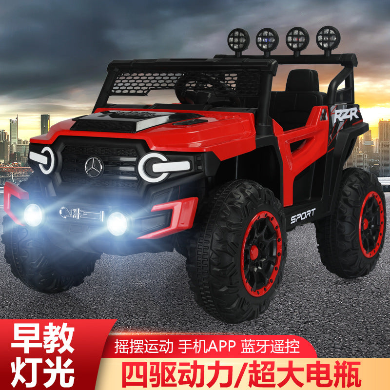 New children's electric car four-wheel enlarged four-wheel drive double seat large children's toy remote control car