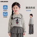 Girls' cartoon print top - new fashionable and versatile autumn long-sleeve sweet style t-shirt base layer - wholesale