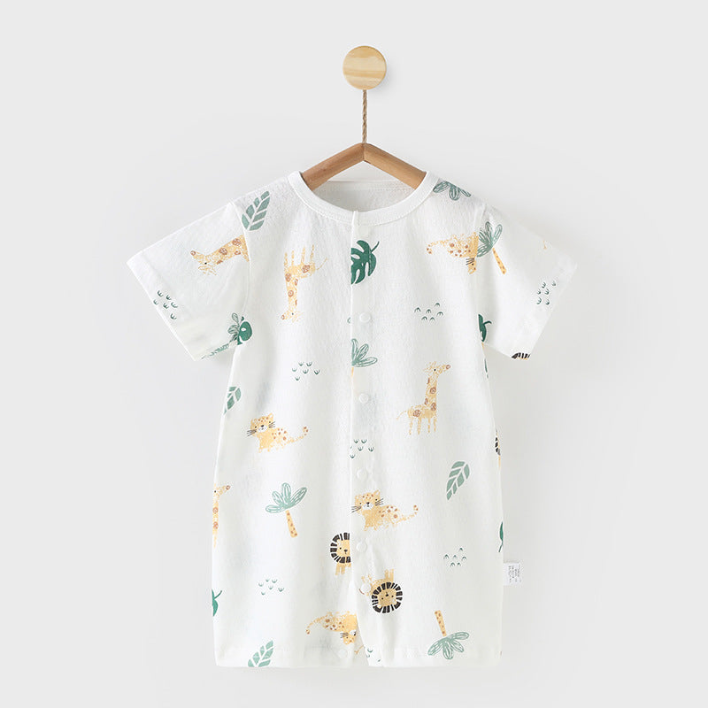 Baby romper - summer lightweight pure cotton short sleeve breathable cooling onesie