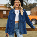 e-commerce   new versatile slimming retro classic loose denim casual jacket top for women