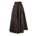 Fashion   skirt long african women's a-line tie back waist slimming look wax cloth large swing skirt