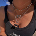 Sweater necklace wholesale fashion cross-border halloween jewelry cherry bow hip hop punk autumn and winter clavicle chain women