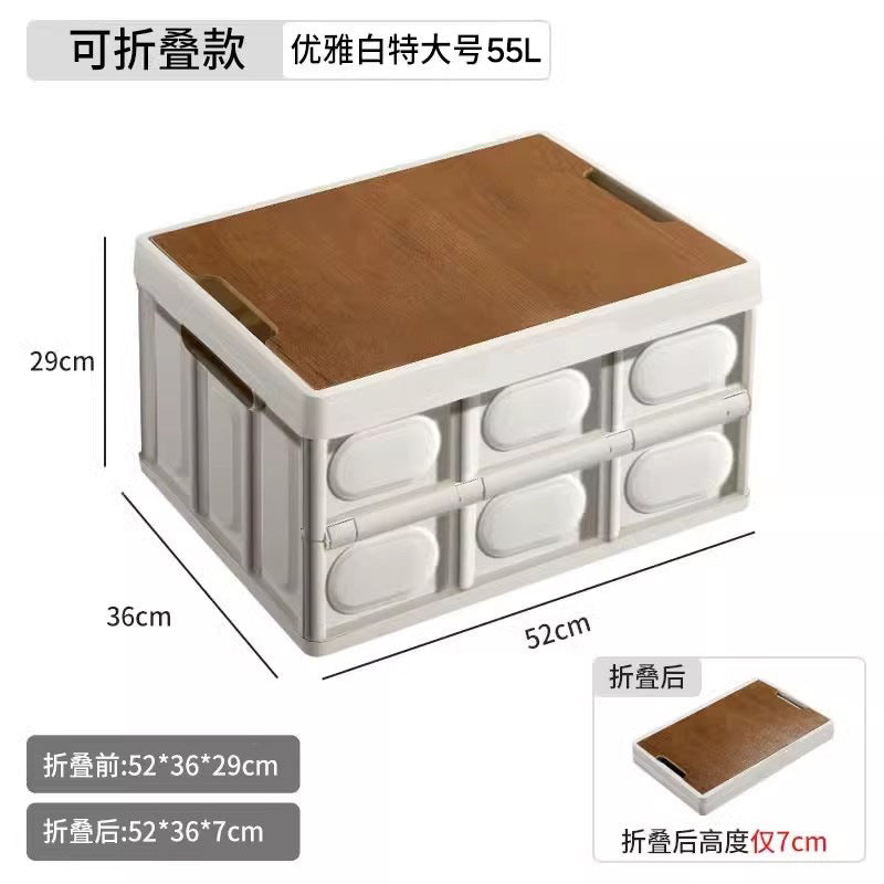 Outdoor camping folding storage box, clothes organizer, household storage container, picnic organizer, car trunk organizer
