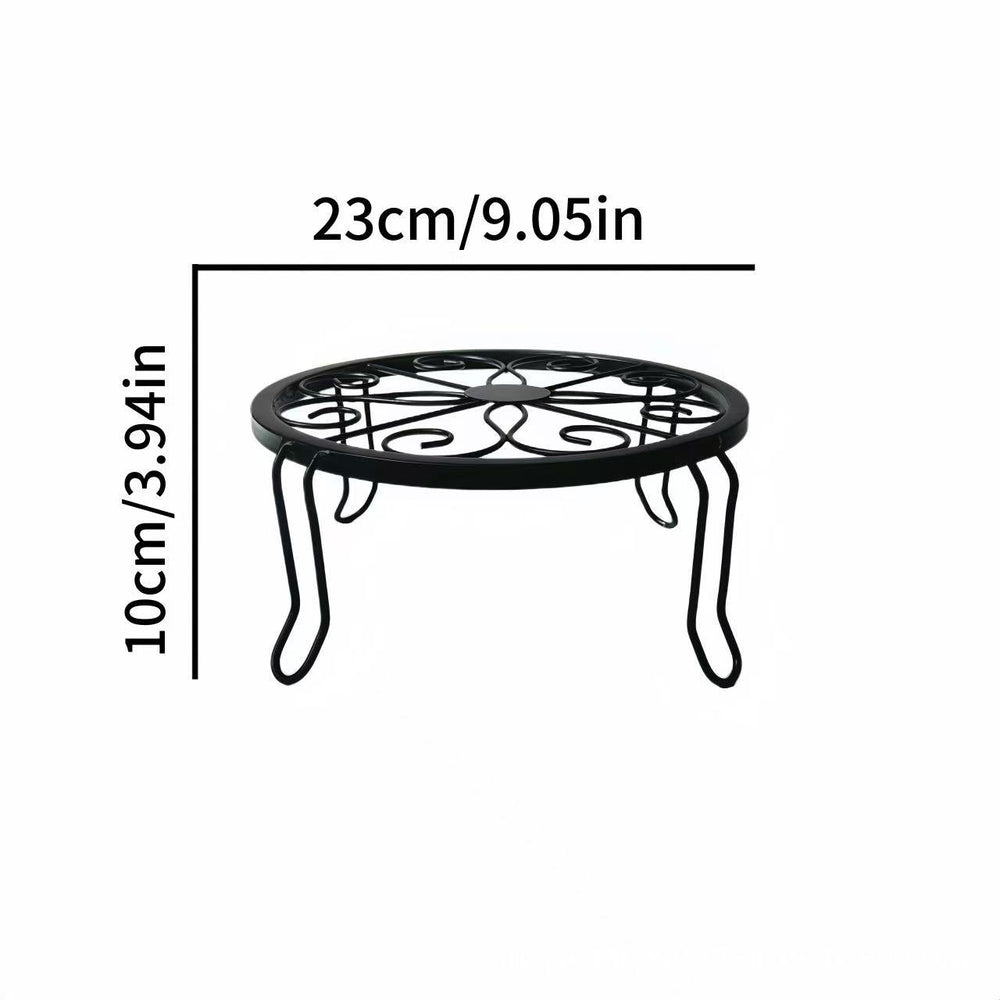 Nordic flower stand plant support heavy duty potting bracket indoor outdoor metal garden container round stand