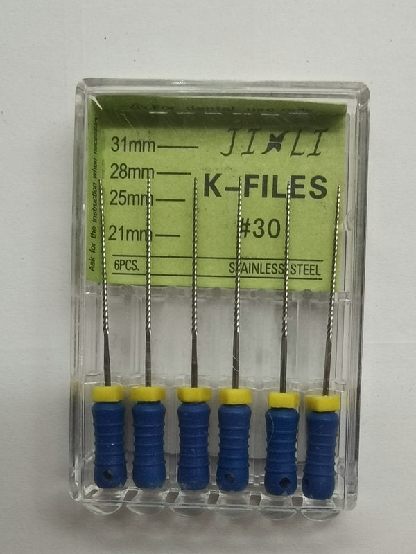 Dental H file K file Enlarged needle Root canal Stainless steel file Nickel titanium file R file One box of six boxed manometry needles Hand use