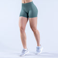 Best sellingdfyne original 28-color three-section waist pleated hip lift low-waist fitness seamless three-quarter pants yoga shorts for women