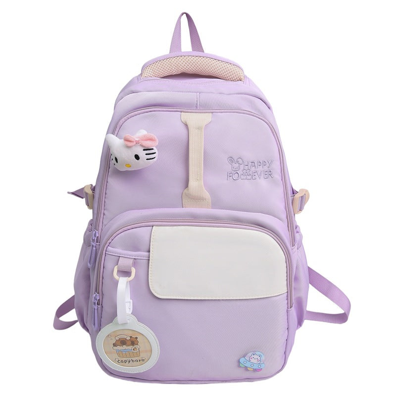 School bag new cute girl Korean middle school student high school student large capacity lightweight backpack travel backpack