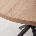 Dining table  best-selling mdf round table classy dining table small apartment solid wood veneer round table
