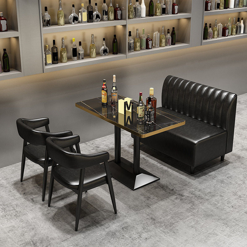 Coffee shop bar lounge table and chair set, pub, western restaurant, bbq, bubble tea shop sofa, retro casual dining booth