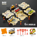 children's diy multifunctional electric vehicle educational toy for boys ages 3-6, construction vehicle model puzzle track car