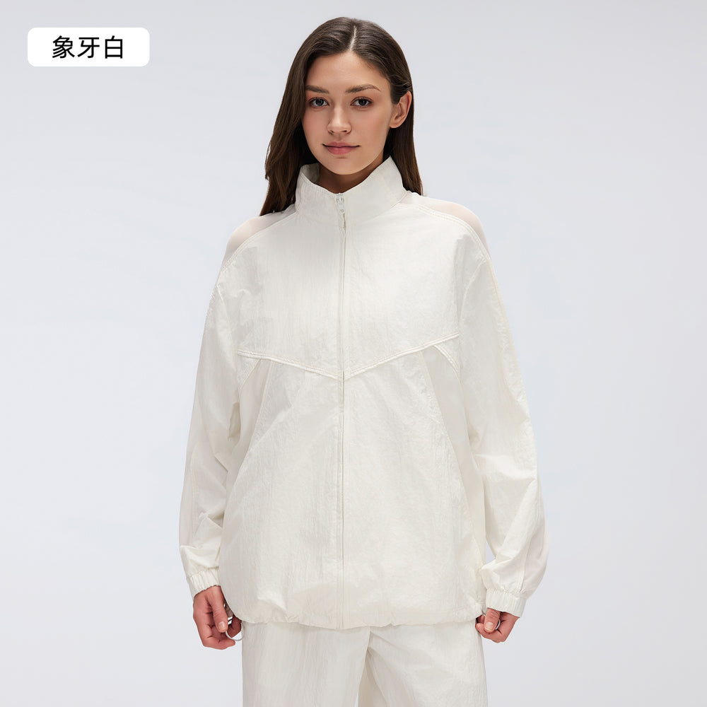 Summer lightweight outdoor sun protection jacket for women - mesh panel, quick-dry, loose fit, uv protection sports outerwear d26031