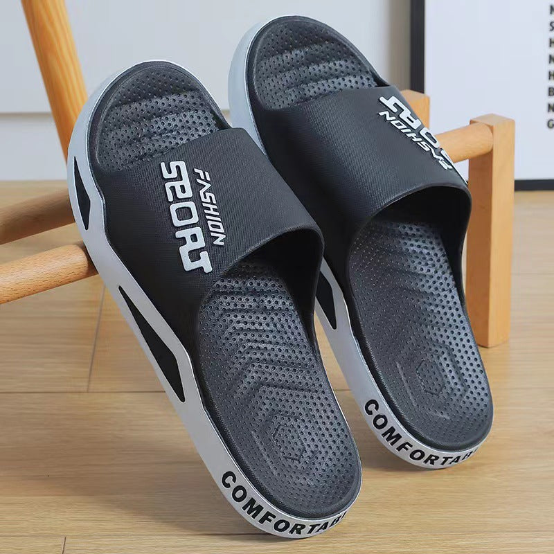 New arrivalfashion slippers men's summer breathable shit-feeling soft bottom home sandals outdoor trendy beach shoes wholesale