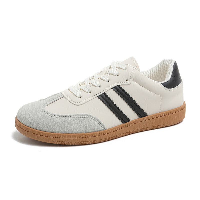 Women's german army trainers (gats) - 2026 summer new arrival: breathable white sneakers, korean style, versatile flat sole, athletic casual skate shoes, single shoes