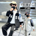 Boys' spring/autumn outfit set -  new kids' hoodie, stylish two-piece tracksuit for older boys, trendy and cool clothing
