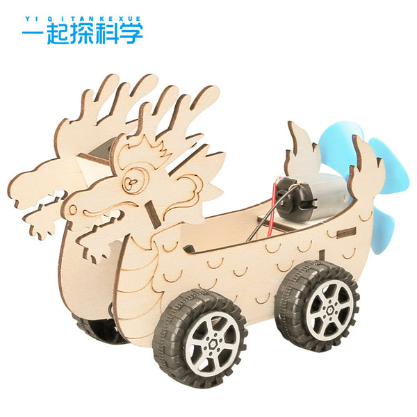 龙舟风力车 端午节小学生科技小制作diy益智手工科学实验教具材料