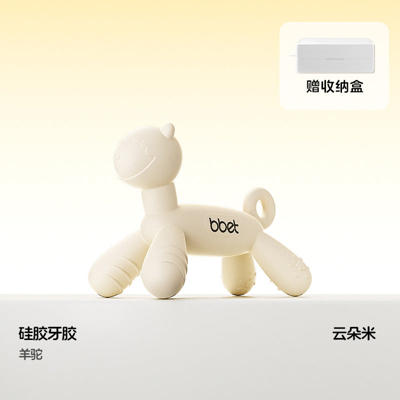 Teether baby teething stick food grade silicone soothing anti-eating hand toy handy gadget baby bite gum uv dustproof