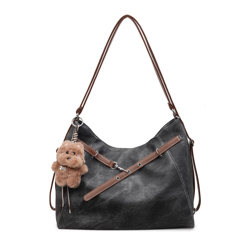 2025 new autumn/winter large capacity shoulder bag, crossbody, casual tote bag - niche design, high quality, versatile backpack