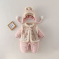 Baby new year clothes winter clothing chinese style one-piece small month-old baby girl new chinoiserie hundred days red outing climbing suit