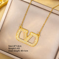 [copper inlaid with zirconium] cross-border popular letter necklace for women, versatile, high-end, light luxury, diamond-encrusted sweater chain jewelry