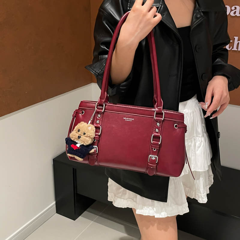 Vintage niche underarm bag 2025 new autumn/winter fashion korean style handbag commuter bag versatile large capacity tote bag