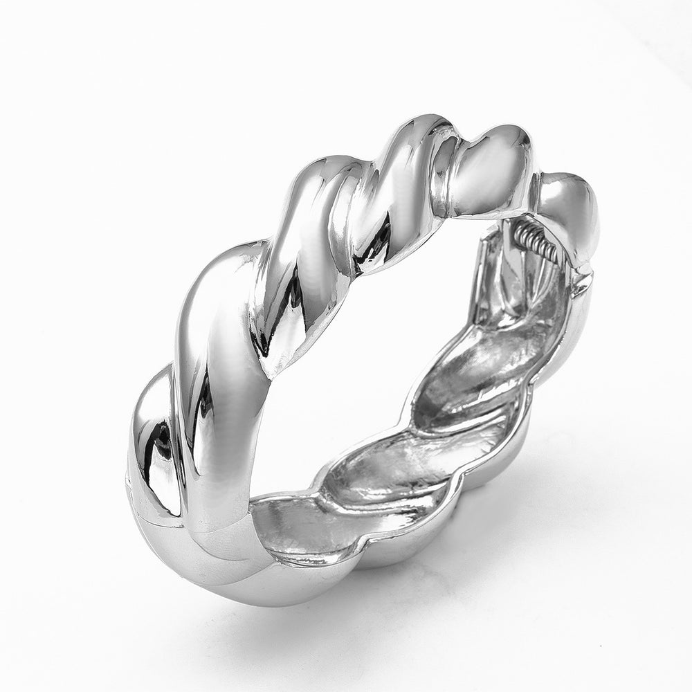 European and american cross-border e-commerce new jewelry: minimalist twisted rope circle bracelet, unique irregular ancient alloy bangle for women