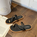 2024 new women's thong sandals - summer outdoor wear, fairy style, new flat anti-slip design, perfect with skirts, soft sole, single strap