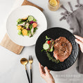 Embossed stone texture plate - steak plate for hotel & restaurant use - creative ceramic western dinner plate for home - pasta plate