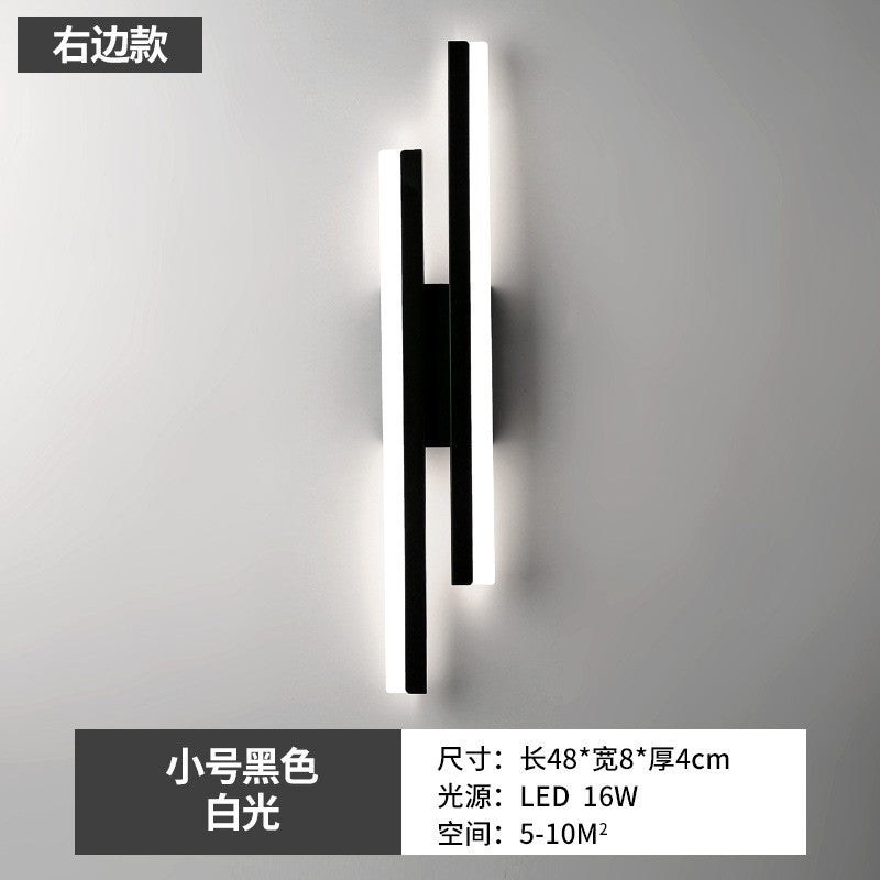 Modern minimalist linear wall sconce - bedroom bedside, living room background, wall lamp - minimalist light luxury aisle corridor led light