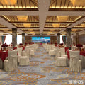 Custom carpets for hotel banquet halls, corridors, and aisles - fire-retardant, full-spread nylon printed carpets for restaurants and dining rooms