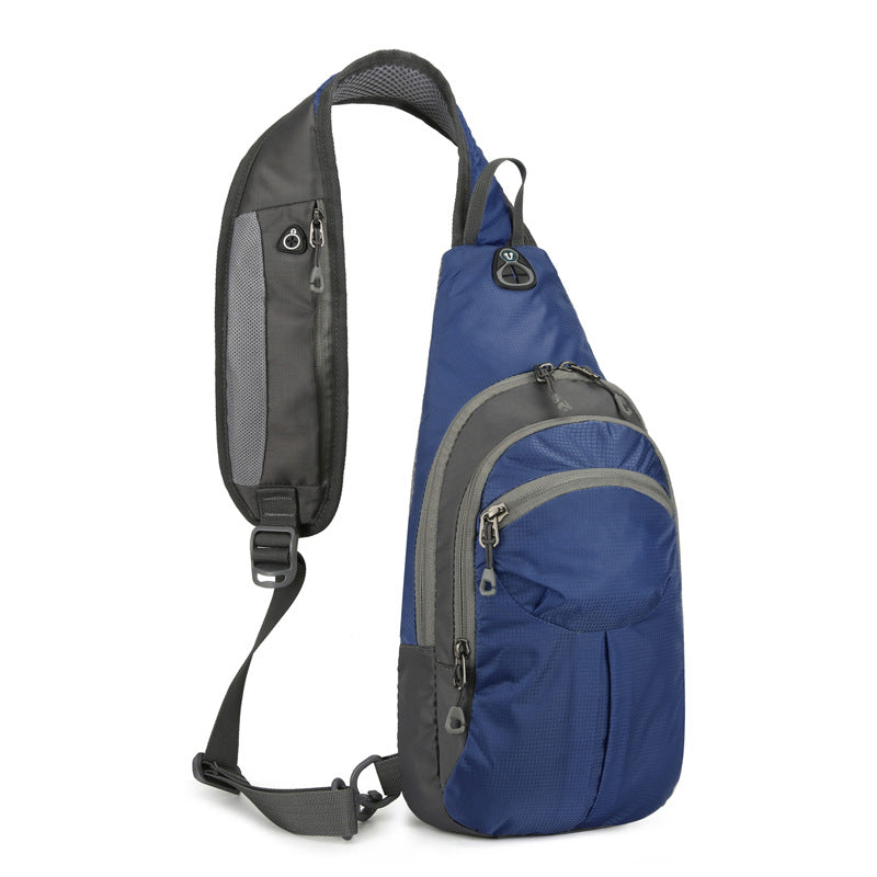 Cross-border new men's breast bag, multi-functional outdoor convenient sports backpack, wear-resistant and anti-splashing large-capacity messenger bag