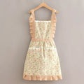 Apron female kitchen for home anti-fouling and stain-resistant work cute k-style princess floral waistband new arrival canvas