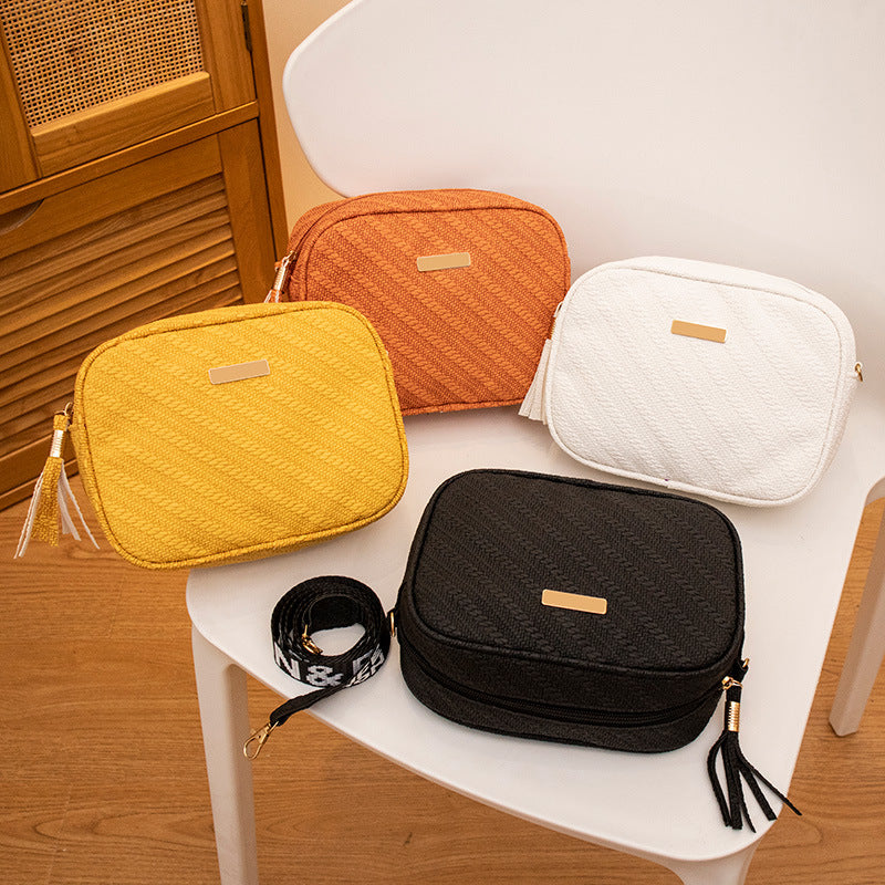 Embossed camera bag new 2023ladies bag printed shoulder strap mobile phone bag  bag women's versatile women's bag