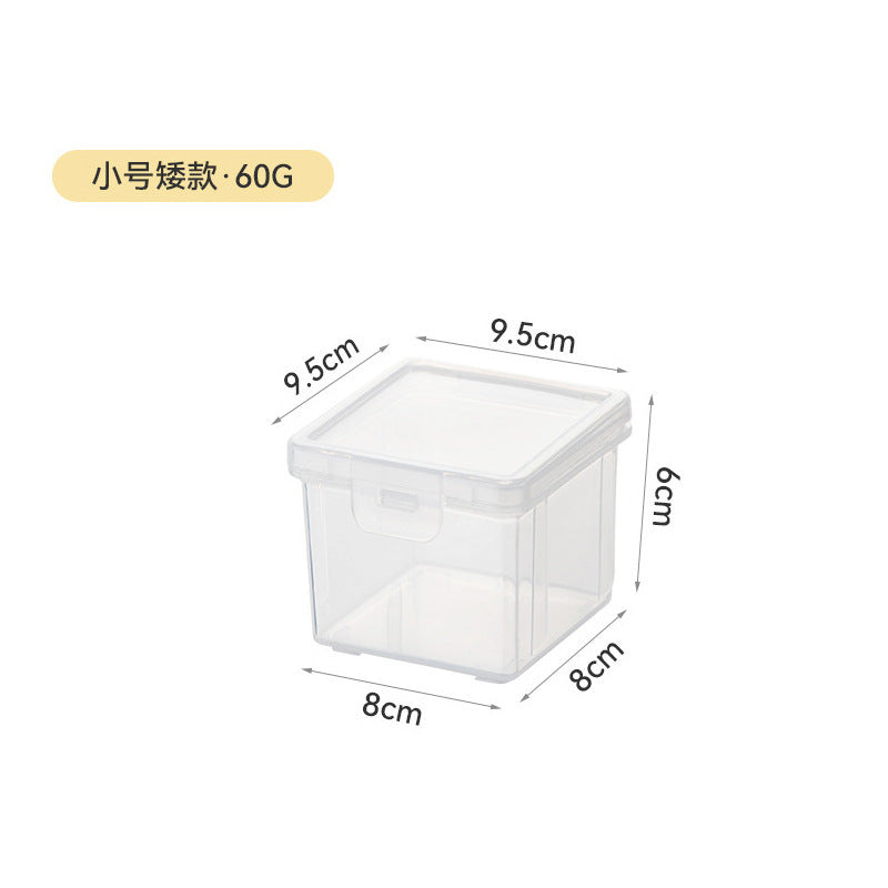 Japanese-style teacup tea set storage box Outdoor plastic transparent storage box with lid can be stacked with dustproof desktop storage box